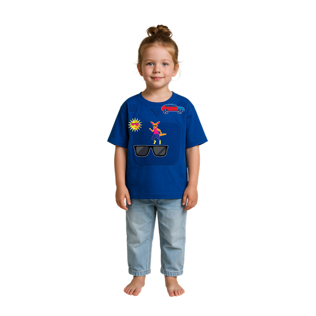 TeeBoo™ Oversized Kids Shirt – With StickyBooPad™ Zones