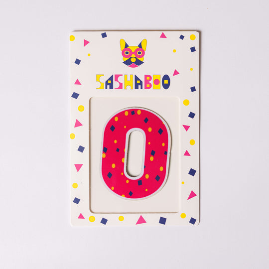 Number 0 reusable patch for kids learning counting maths skills and birthday milestone shirts