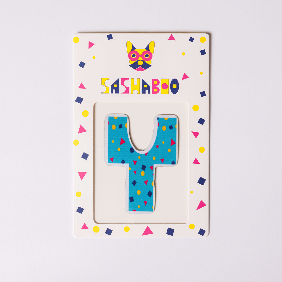 Letter Y reusable alphabet patch for kids learning letters spelling names and creative educational play