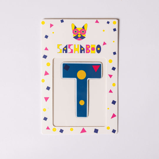 Letter T reusable alphabet patch for kids learning letters spelling names and creative educational play