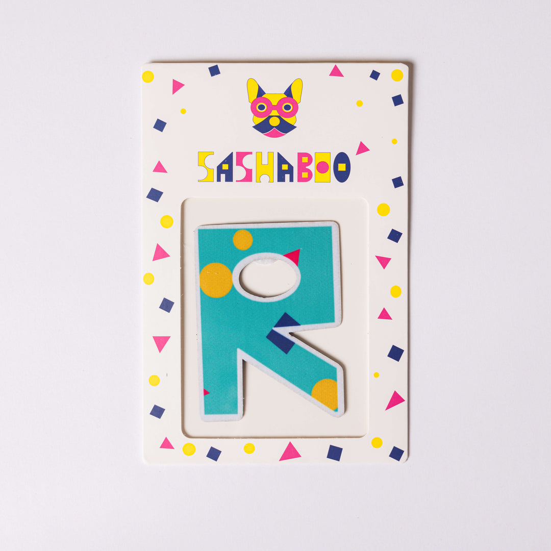Letter R reusable alphabet patch for kids learning letters spelling names and creative educational play