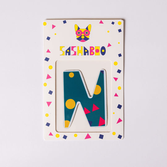 Letter N reusable alphabet patch for kids learning letters spelling names and creative educational play