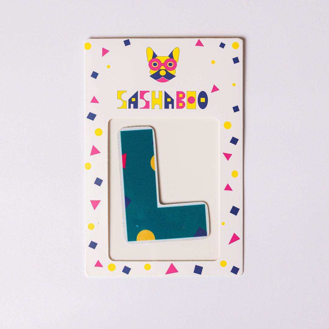 Letter L reusable alphabet patch for kids learning letters spelling names and creative educational play