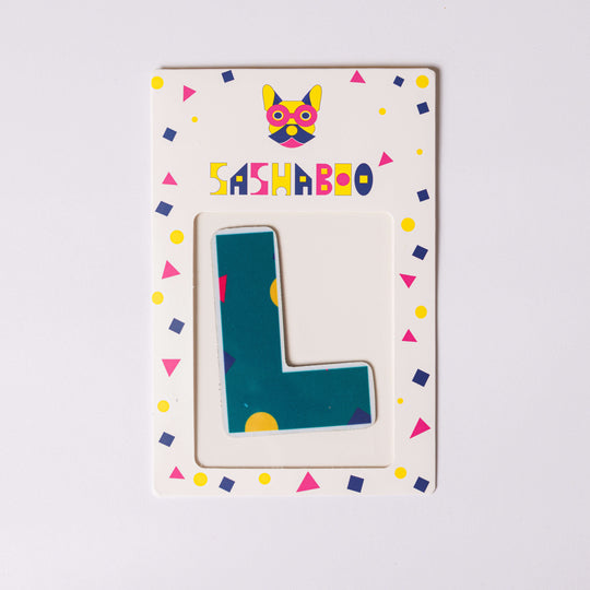 Letter L reusable alphabet patch for kids learning letters spelling names and creative educational play