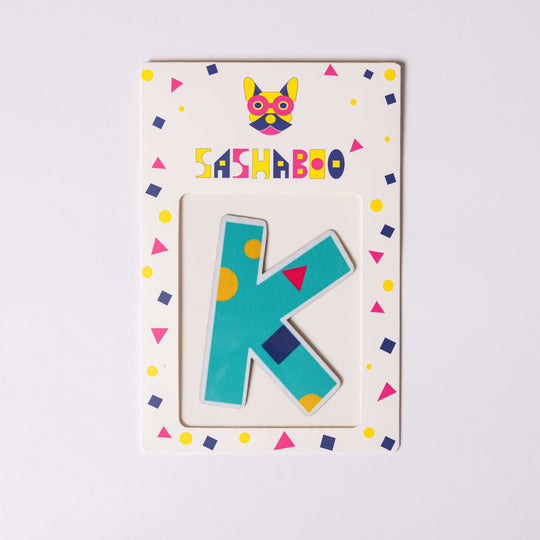 Letter K reusable alphabet patch for kids learning letters spelling names and creative educational play
