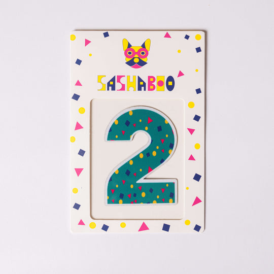 Number 2  reusable patch for kids learning counting maths skills and birthday milestone shirts