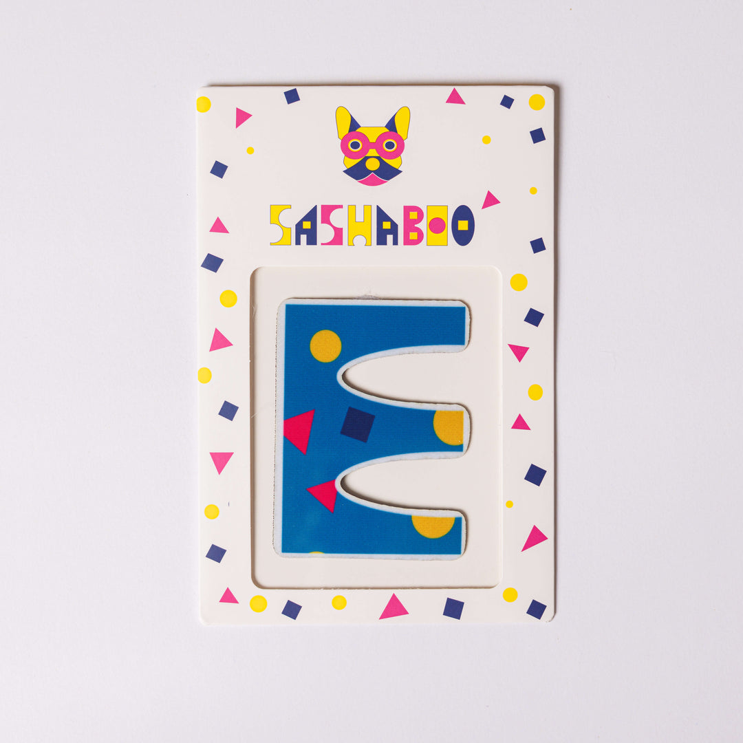 Letter E reusable alphabet patch for kids learning letters spelling names and creative educational play