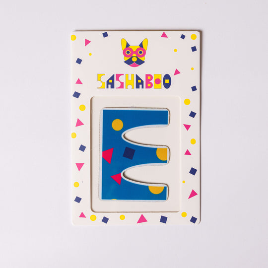 Letter E reusable alphabet patch for kids learning letters spelling names and creative educational play