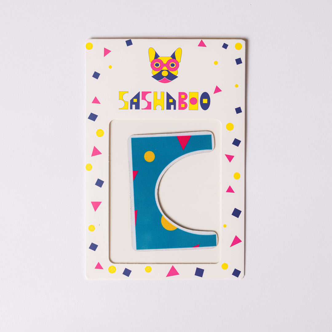 Letter C reusable alphabet patch for kids learning letters spelling names and creative educational play