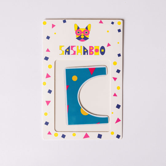 Letter C reusable alphabet patch for kids learning letters spelling names and creative educational play