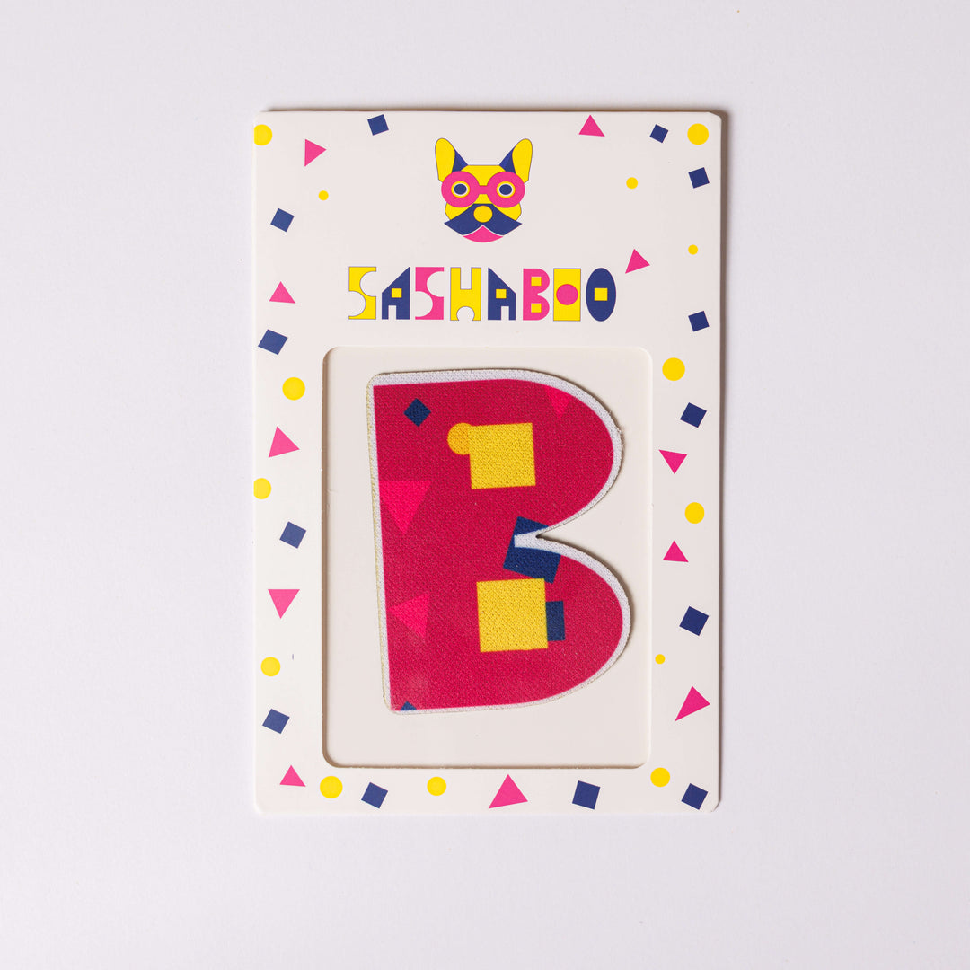 Letter B reusable alphabet patch for kids learning letters spelling names and creative educational play