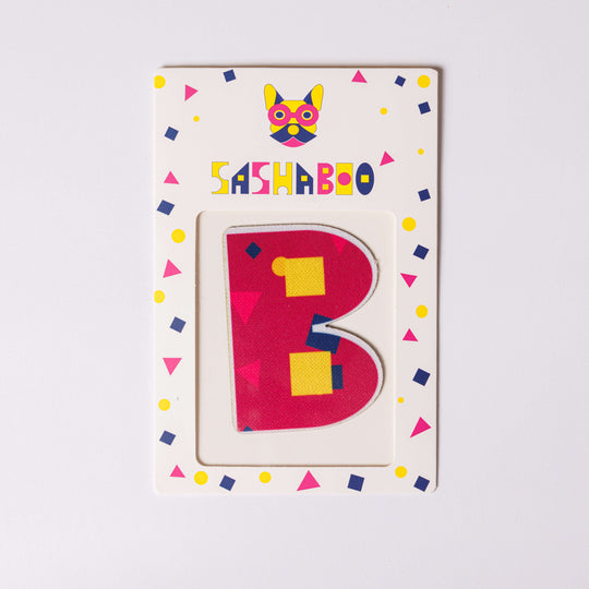 Letter B reusable alphabet patch for kids learning letters spelling names and creative educational play