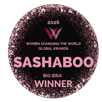 SASHABOO winner of the Big Idea category at the 2026 Women Changing the World Global Awards.