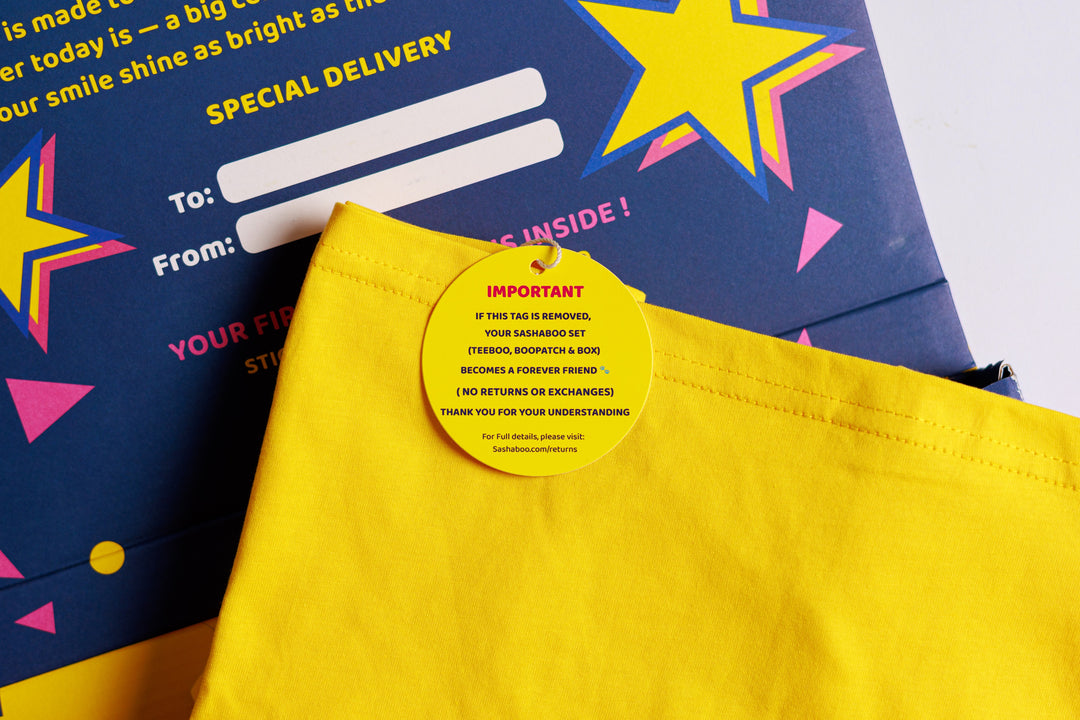 TeeBoo™ Oversized Kids Shirt – With StickyBooPad™ Zones