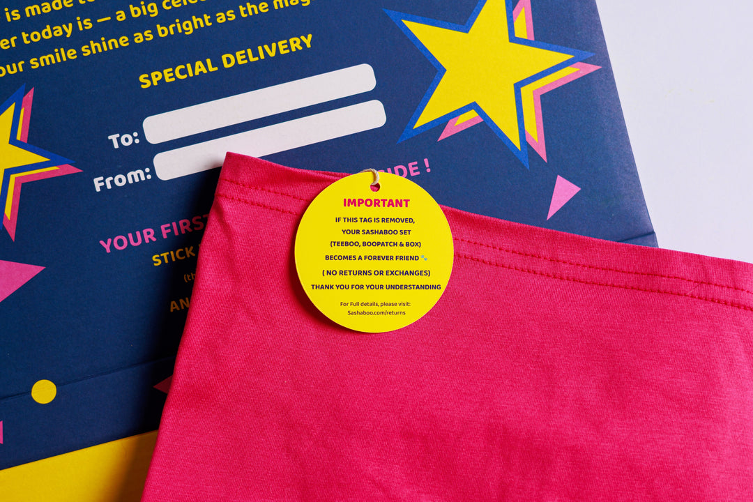 TeeBoo™ Oversized Kids Shirt – With StickyBooPad™ Zones