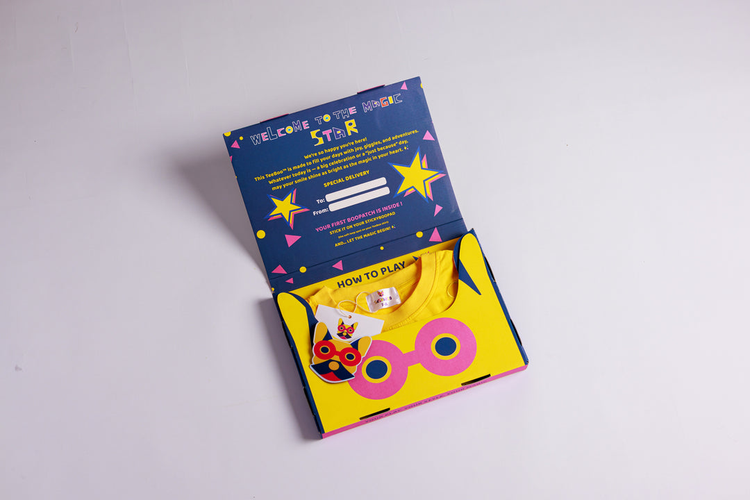 TeeBoo™ Oversized Kids Shirt – With StickyBooPad™ Zones